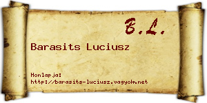 Barasits Luciusz névjegykártya